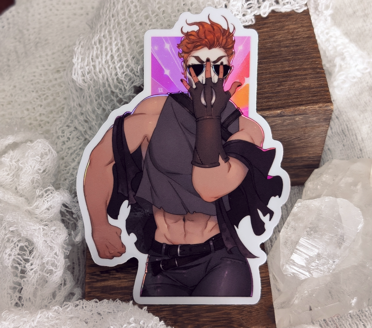 Necromancer Pose Large Sticker
