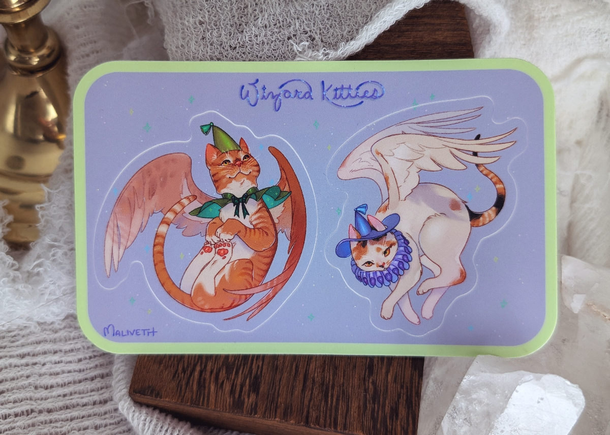 Wizard Kitties Sticker Sheet