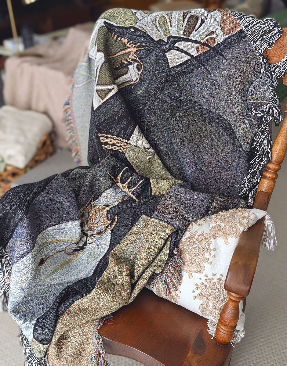 Greed Woven Tapestry & Blanket
